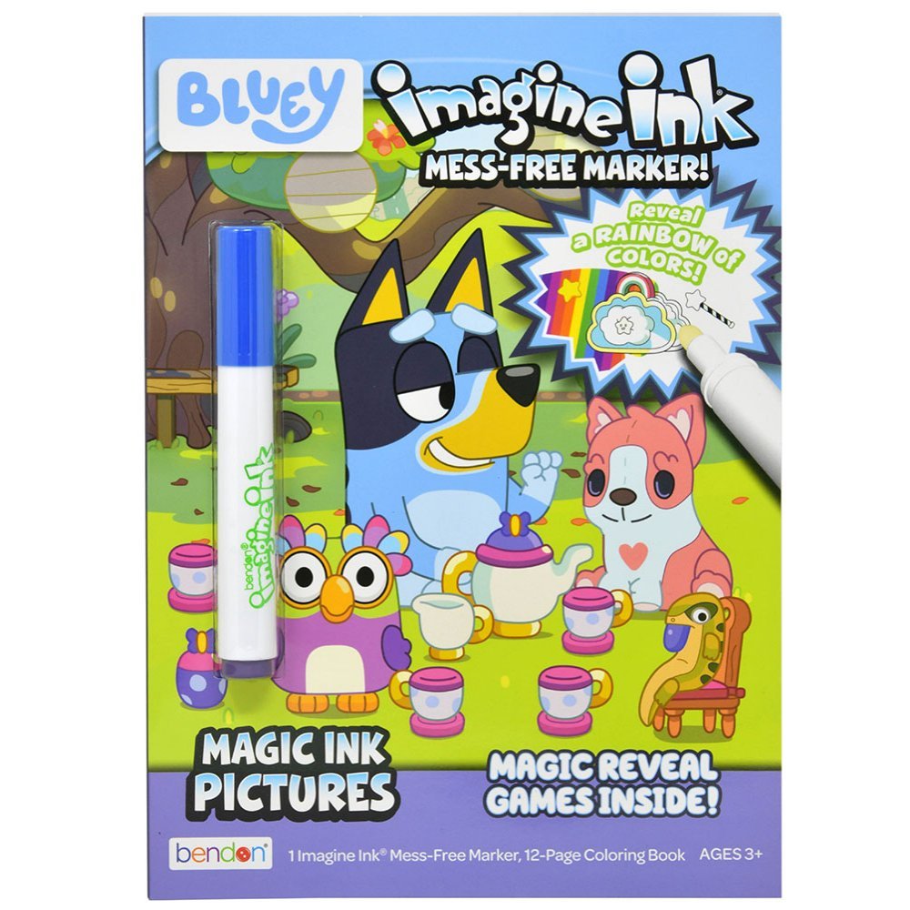 Wholesale Bluey Imagine Ink Magic Ink Coloring Book (Value) 12 pgs